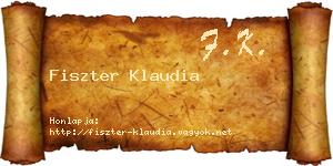 Fiszter Klaudia névjegykártya
